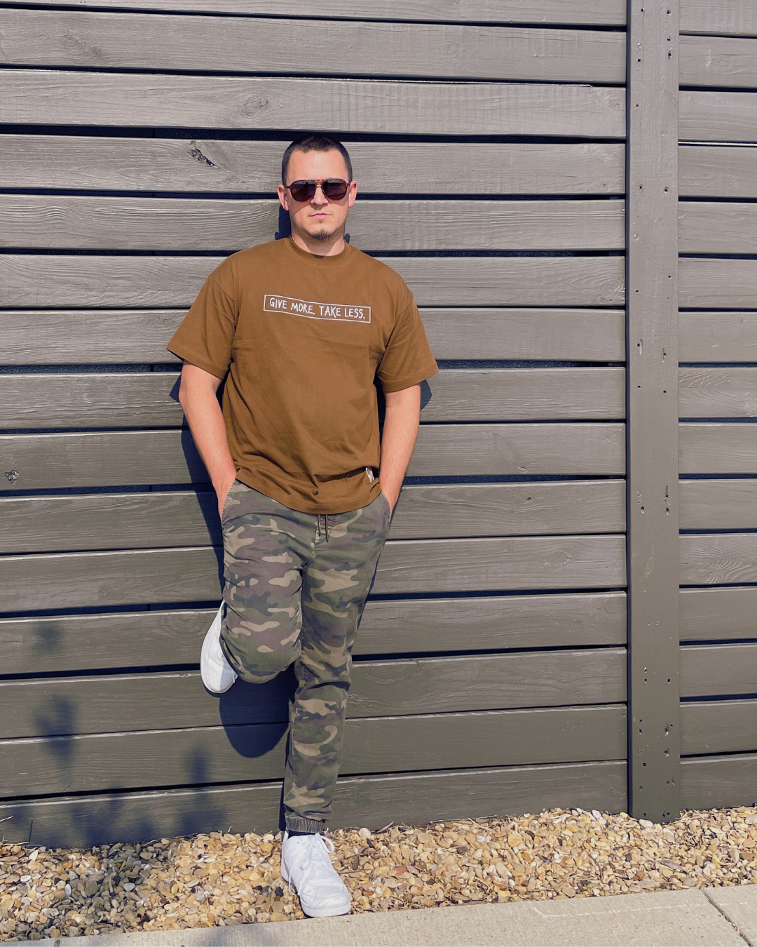 Take Less Oversized Tee - Camel