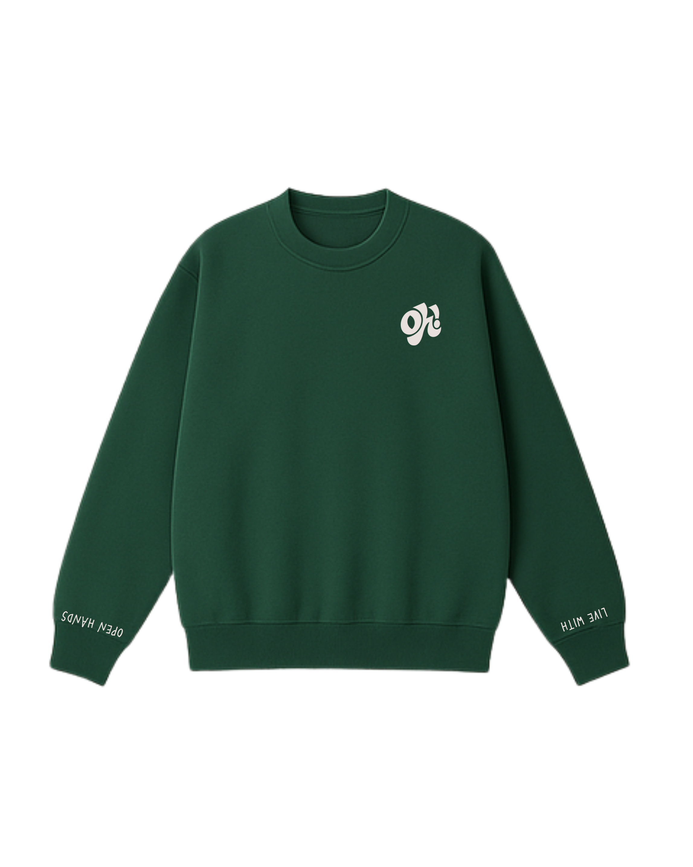 Note To Self Oversized Crewneck - Forest Green