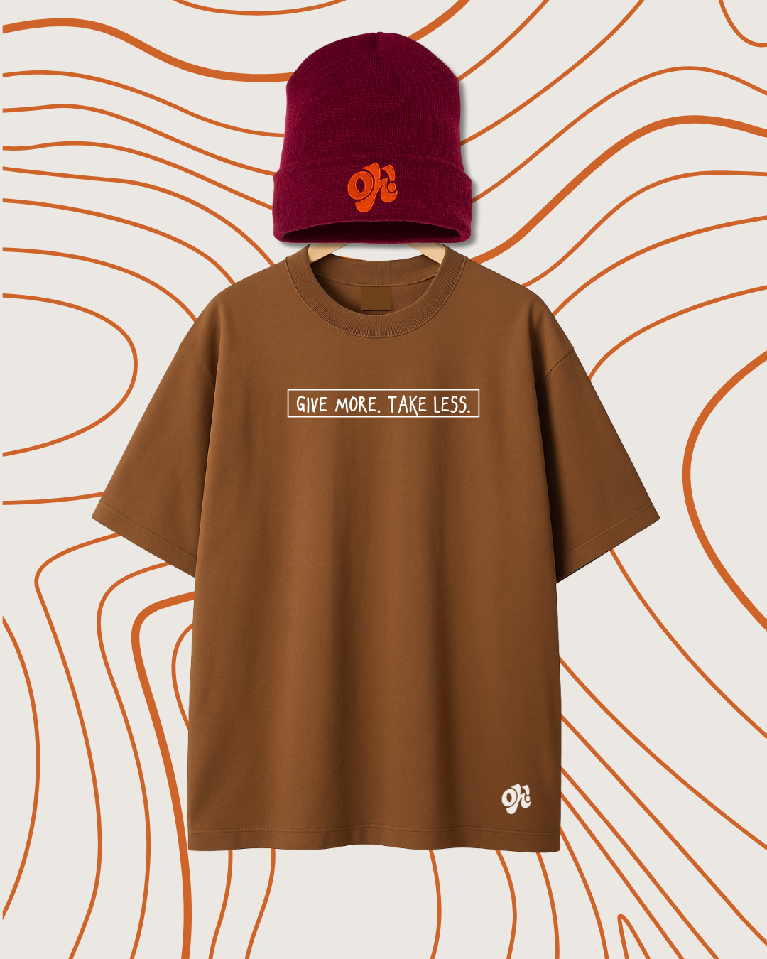 Take Less Oversized Tee - Camel